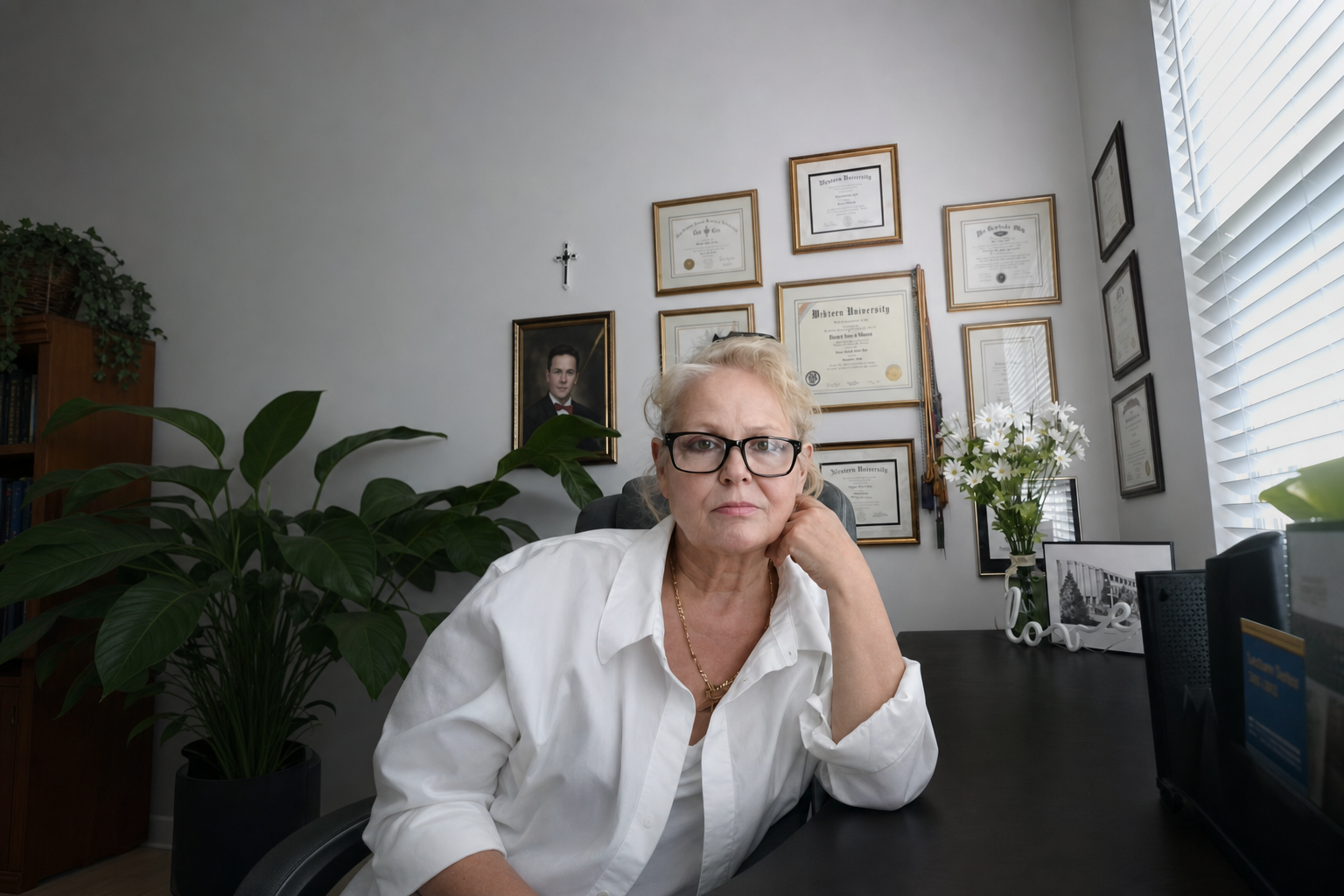 Dr. Angela M. Doyle in her office